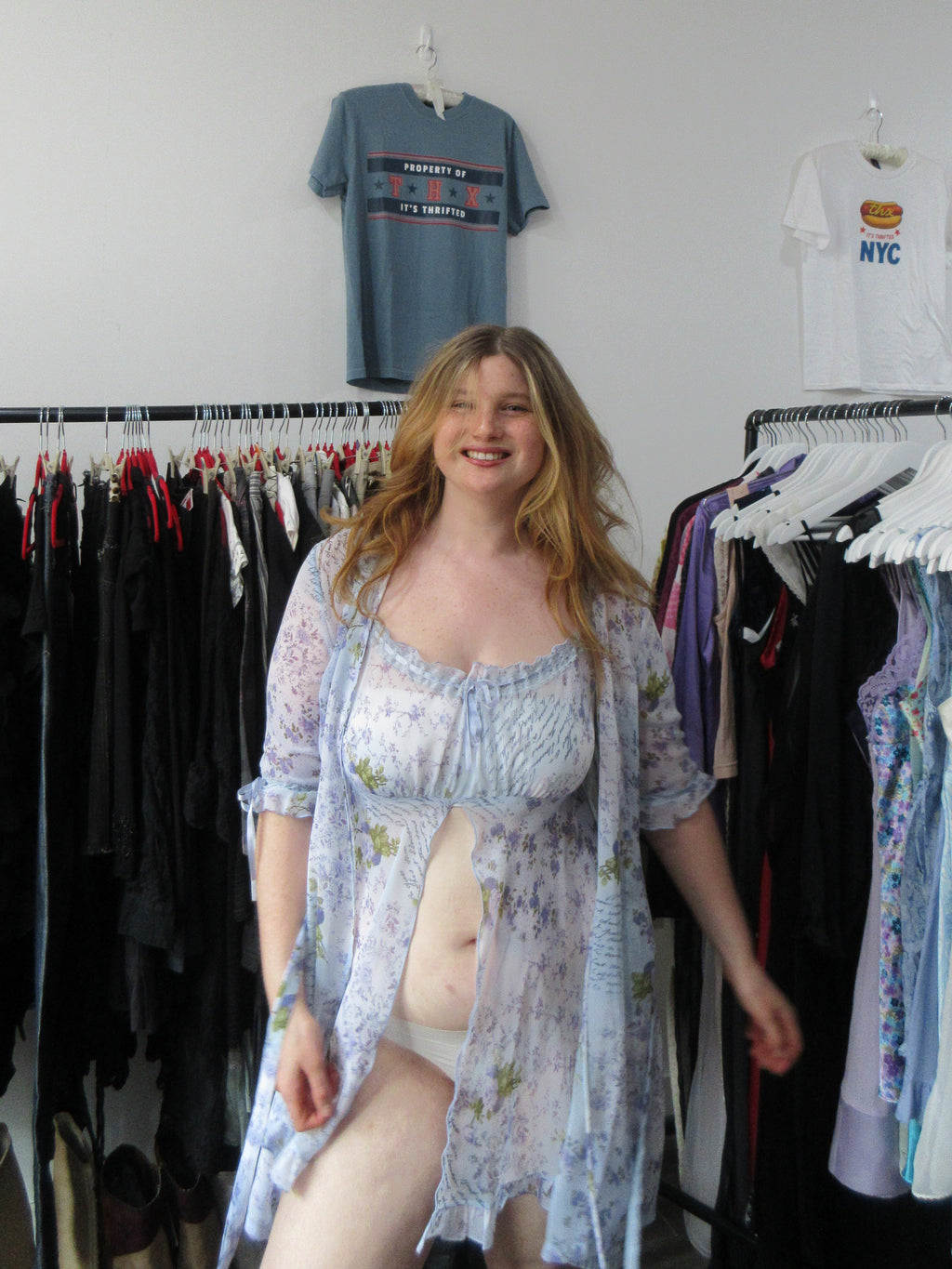 Love letters matching sheer robe and babydoll slip set