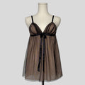 Layered mesh rhinestone babydoll dress