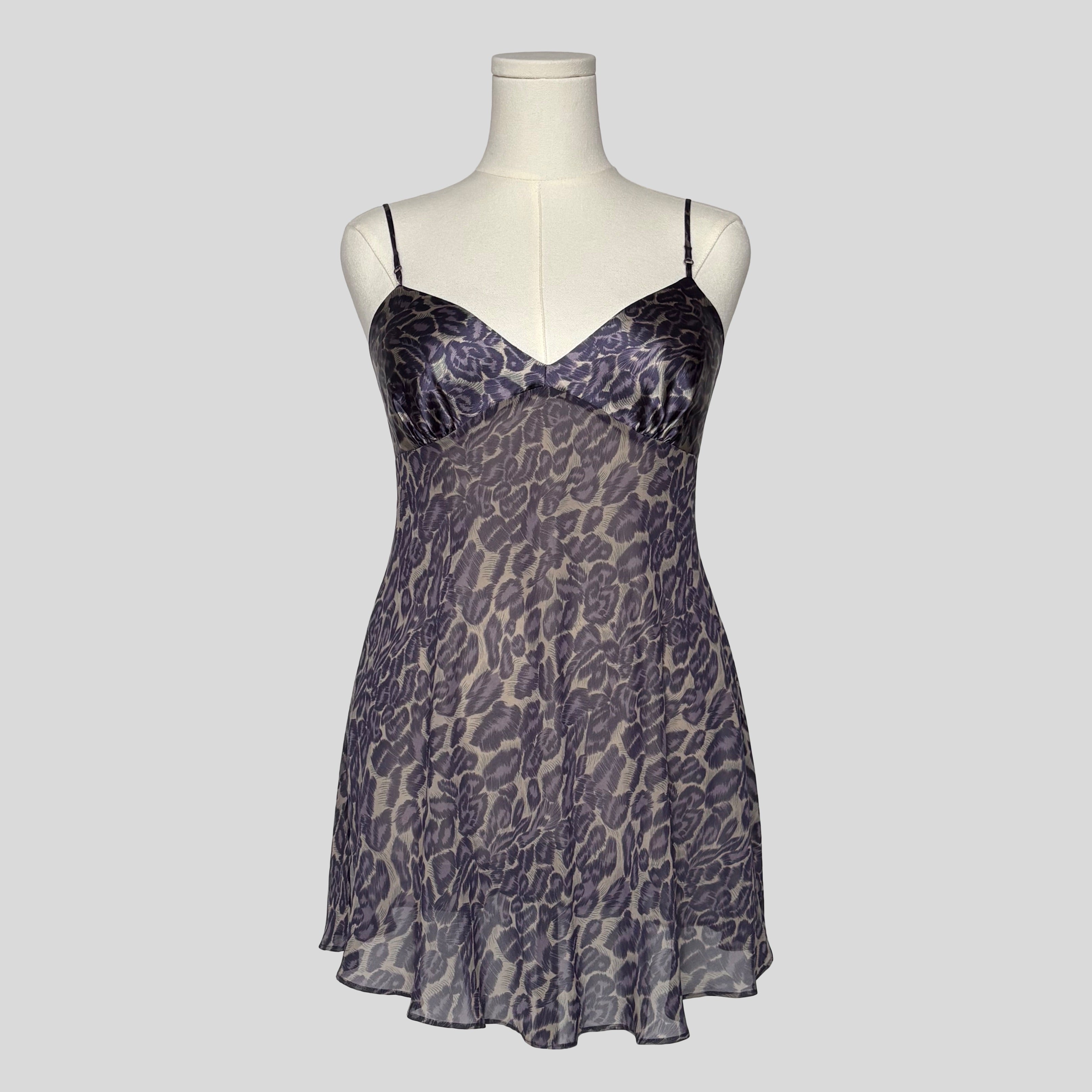 Leopard print babydoll slip