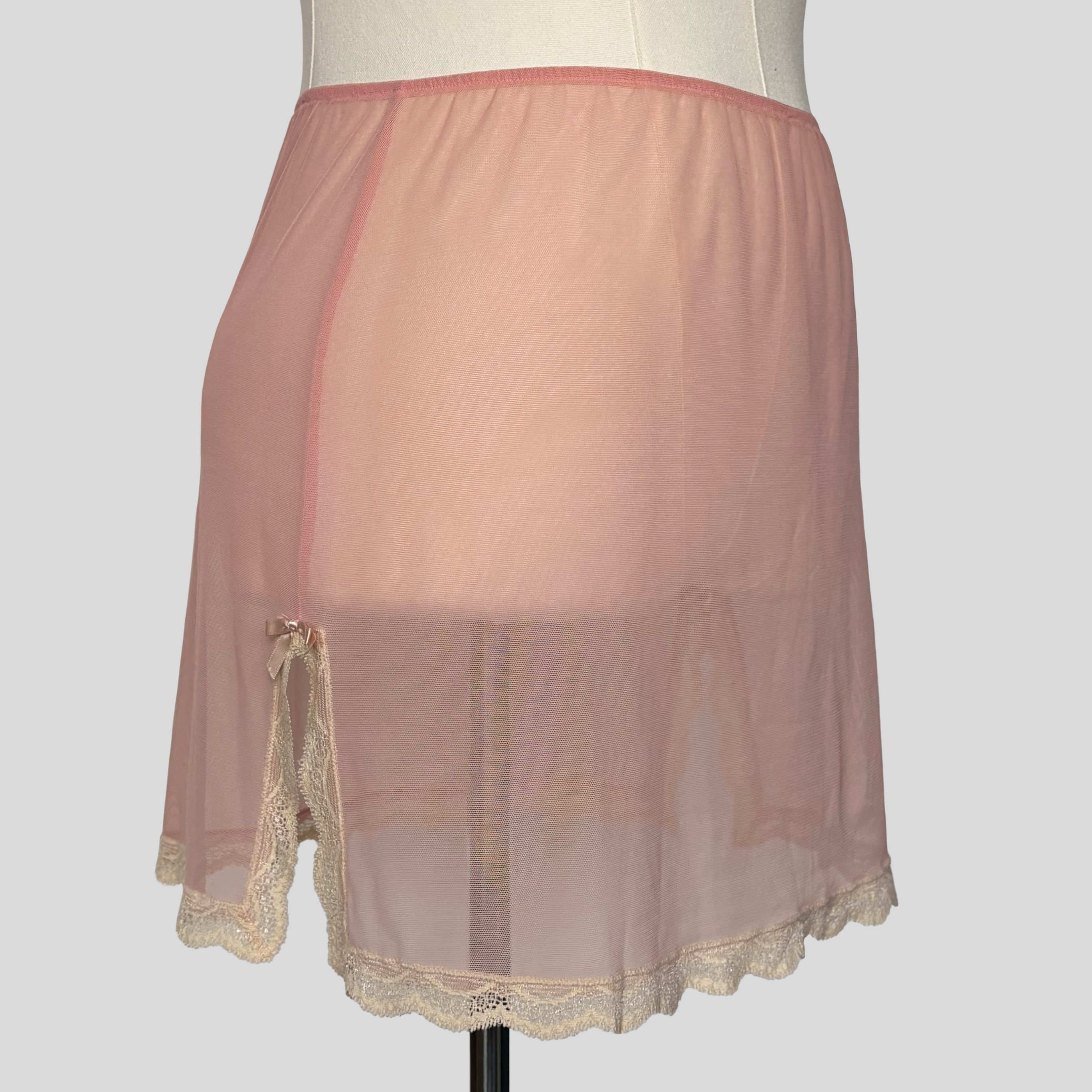 Sheer lace trim skirt
