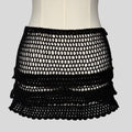 Crochet knit mini skirt