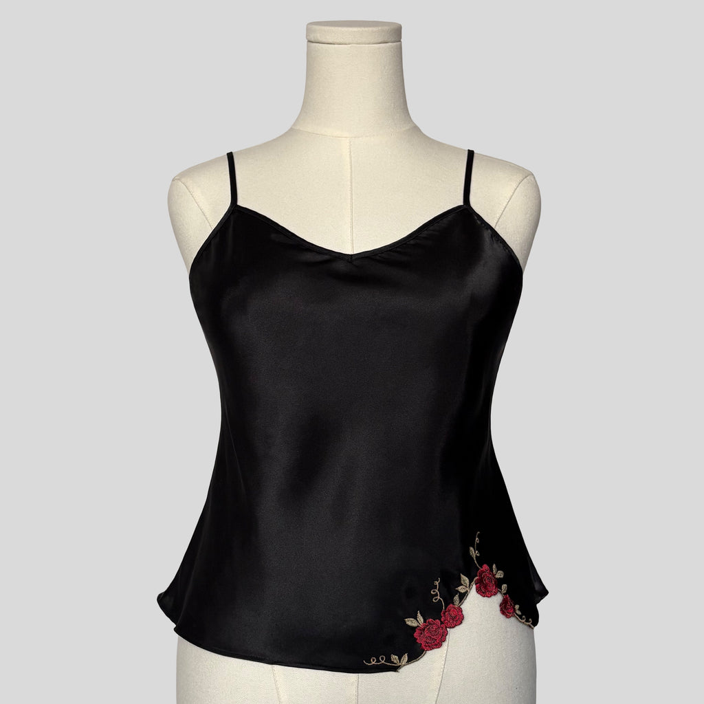 Flower embroidered cami