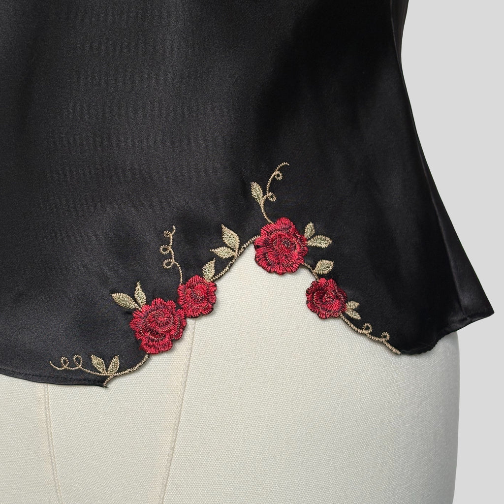 Flower embroidered cami