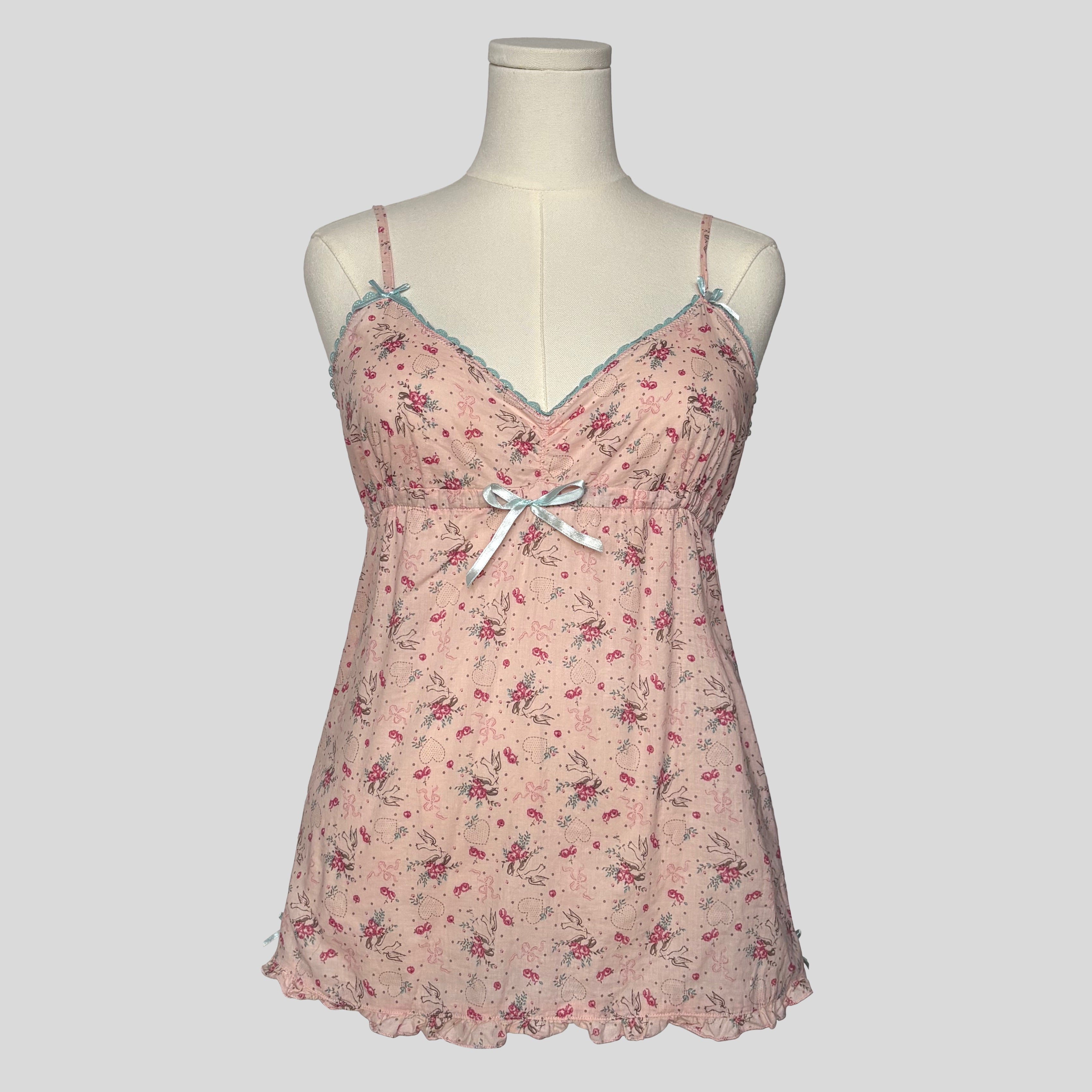 Love birds patterned cami