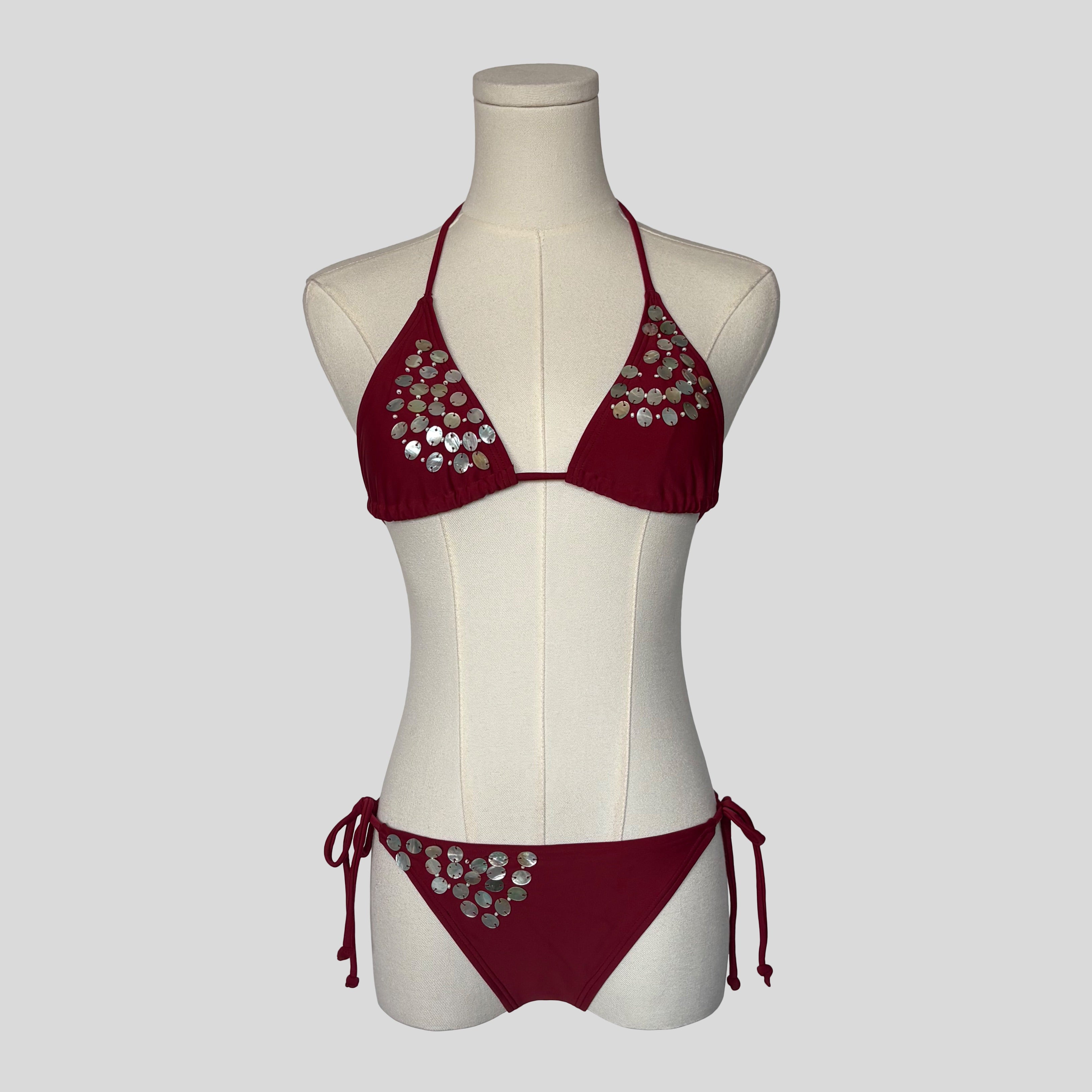Shell beaded bikini