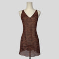 Leopard print sheer slip