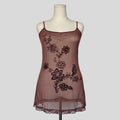Mesh floral design slip