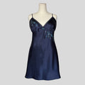 Silky embroidered slip
