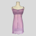 Milkmaid lace trim slip dress in purple