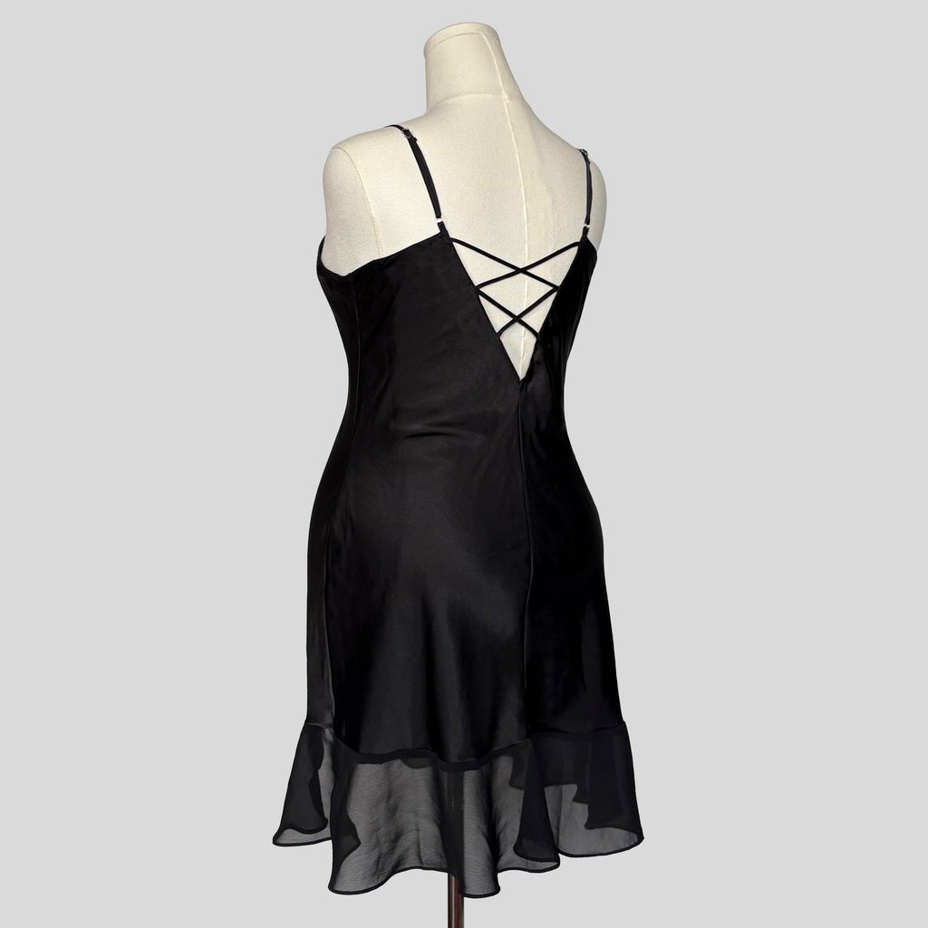Strappy embroidered slip