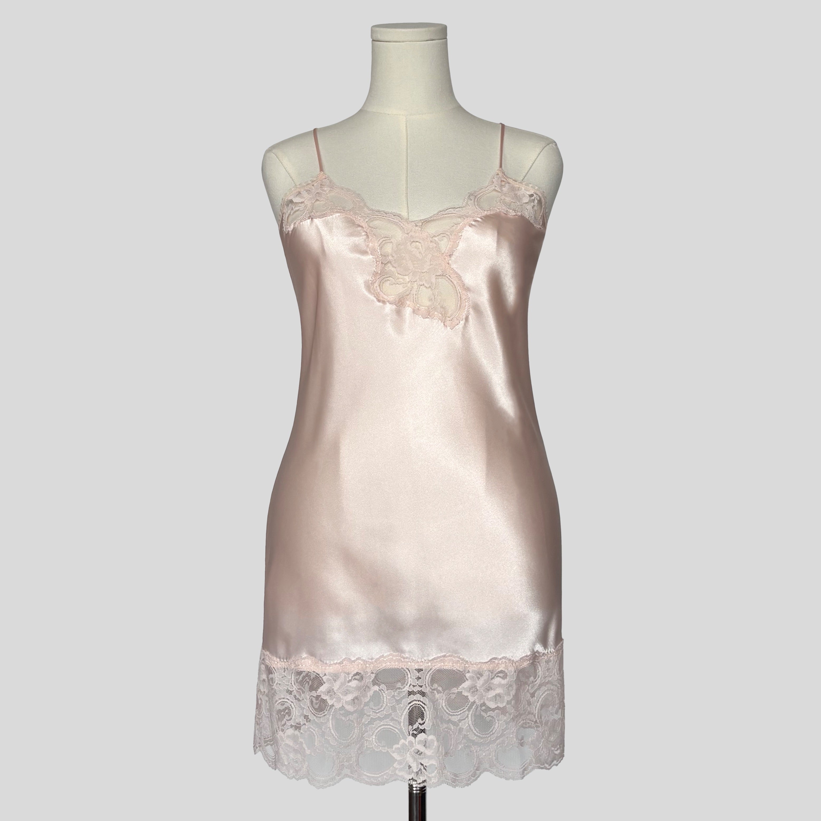 Lace trim slip dress