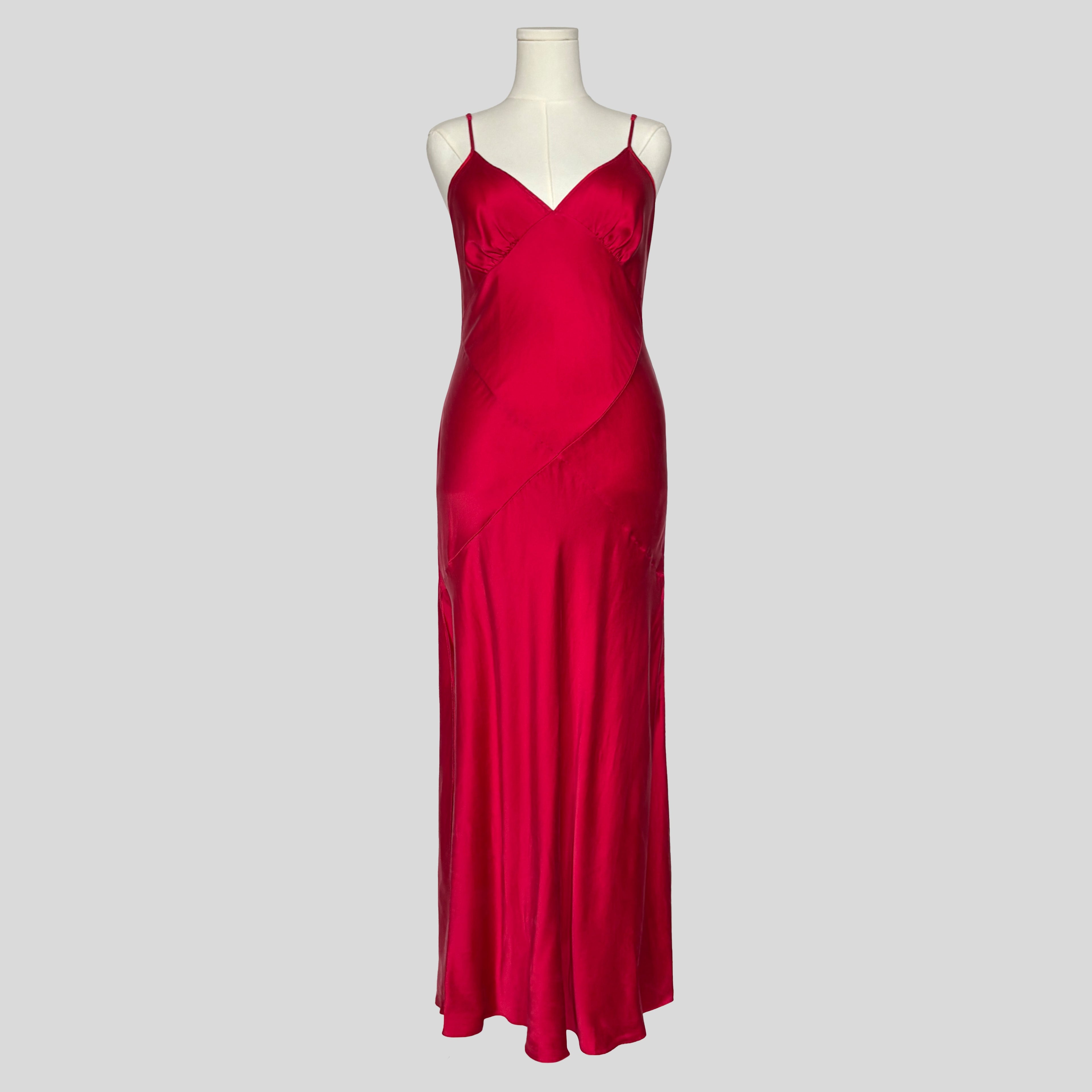 Backless silk gown