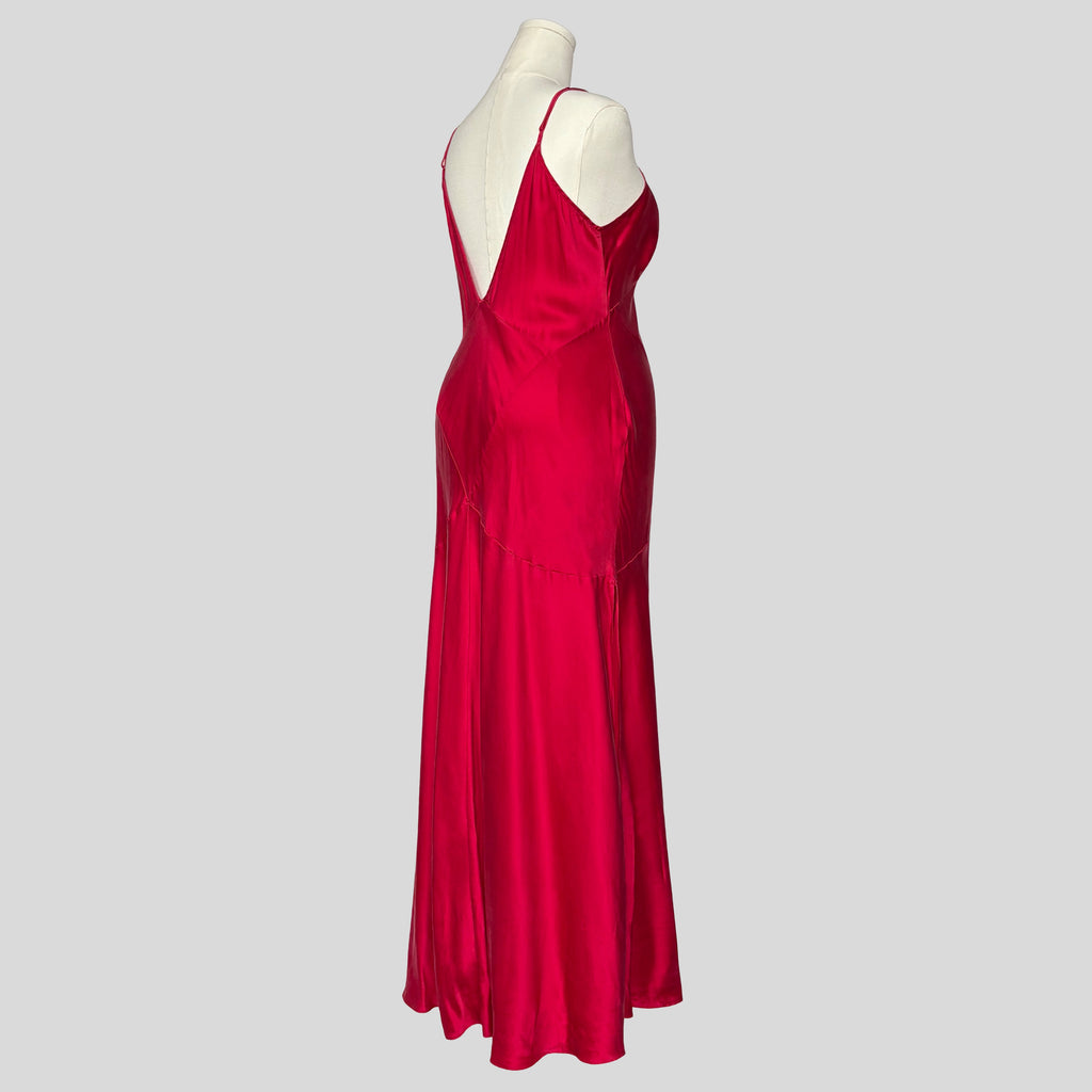 Backless silk gown
