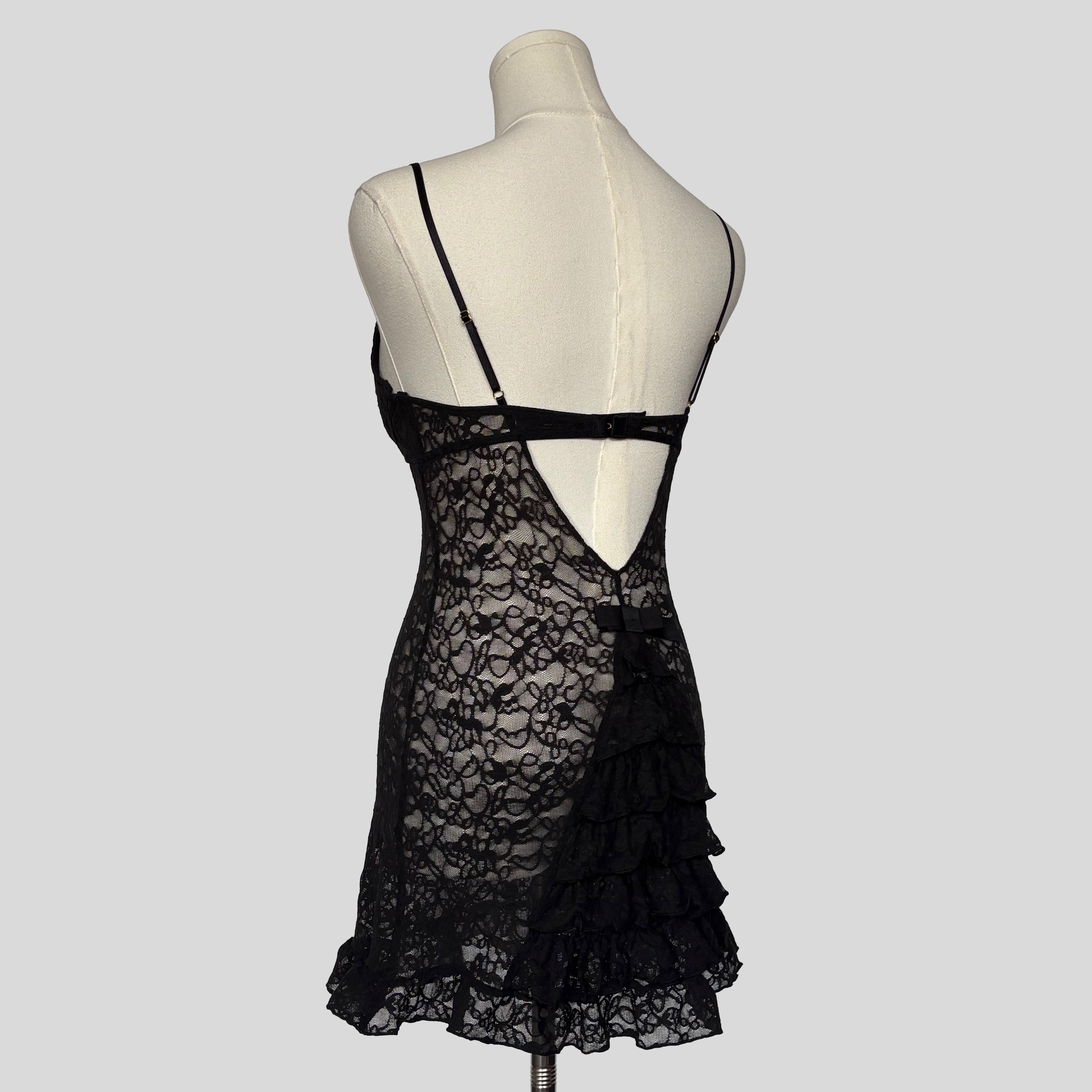 Ruffled lace chemise