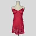 Rare Uptown Girls sheer lace trim silk slip in pink