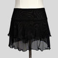 Sheer mesh ruffled skirt