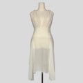 Sheer drape bridal gown