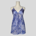 Floral split front babydoll slip dress