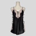 Lace trim tie side slip