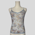 Dainty floral sheer cami in blue