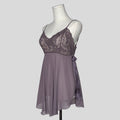 Sheer lace bust babydoll chemise