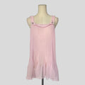 Pleated ruffle babydoll in pink