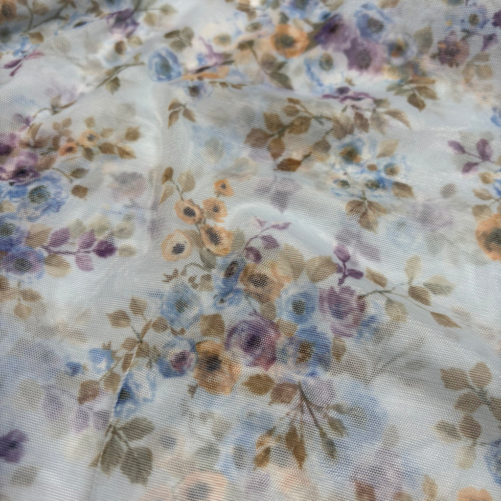 Dainty floral sheer cami in blue