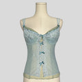 Dainty lace bow detail corset