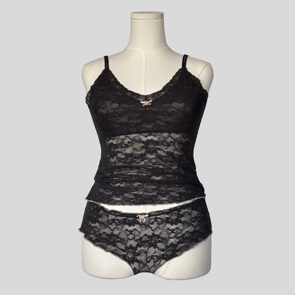 Lace cami with matching panties