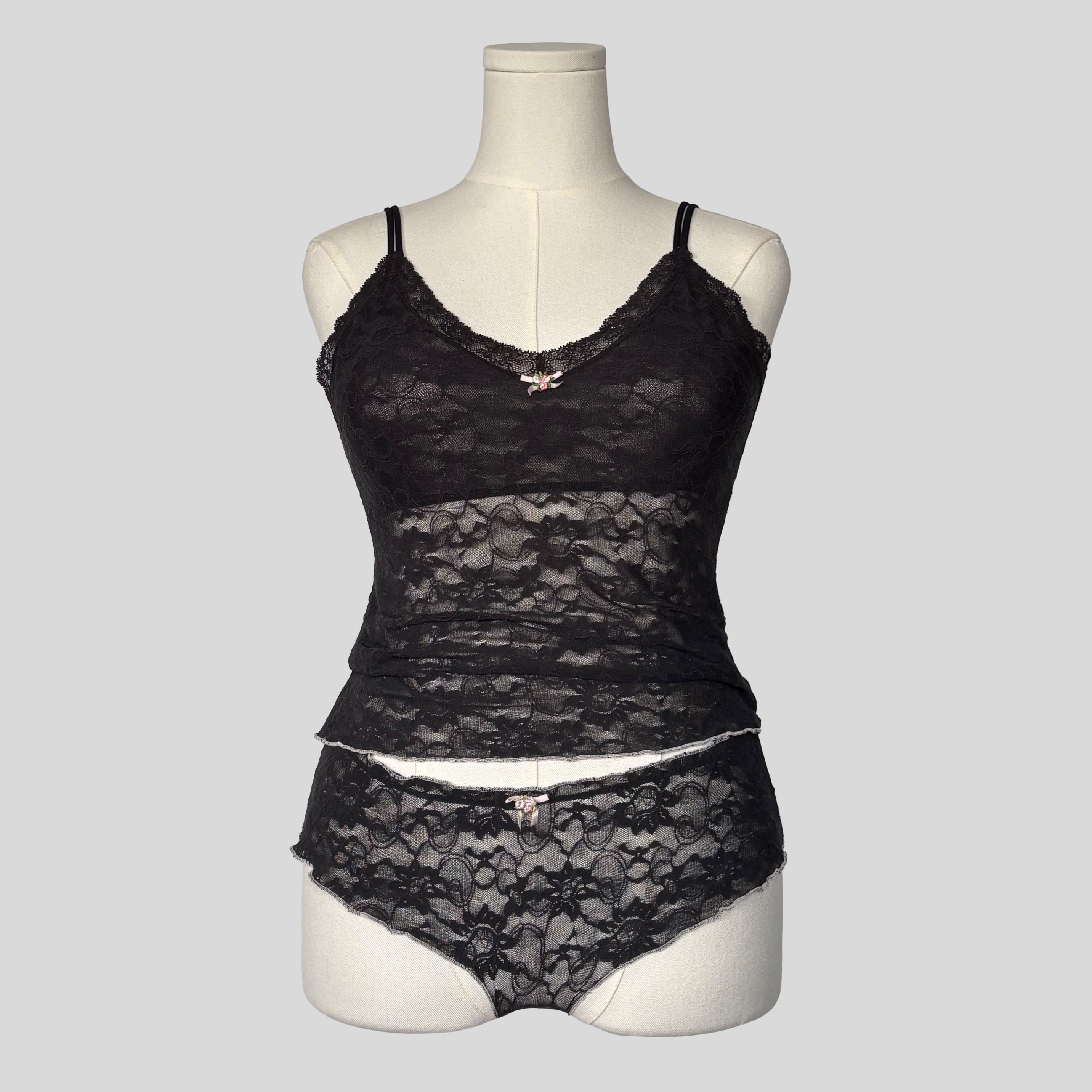 Lace cami with matching panties