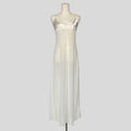 Pearl embellished sheer gown