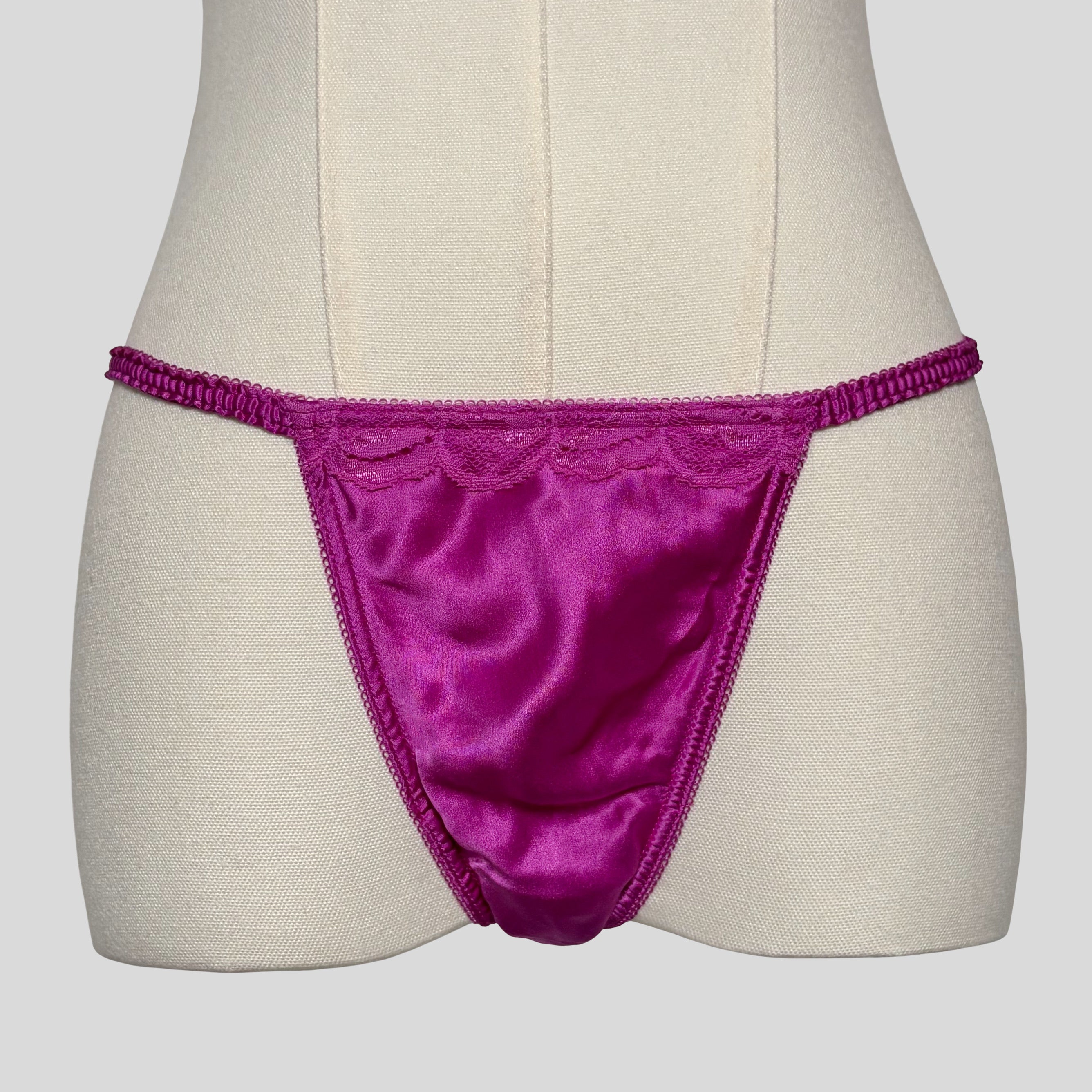 Sheer lace trim dress with matching panties