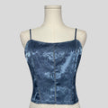 Brocade floral cami in blue