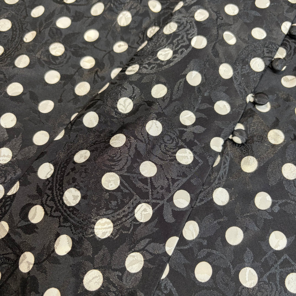 Brocade polka dot slip dress