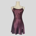 Silk slip dress in wine