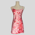 Fairy lace trim slip dress in cherry blossom floral