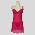 Sheer ruffled slip with matching panties