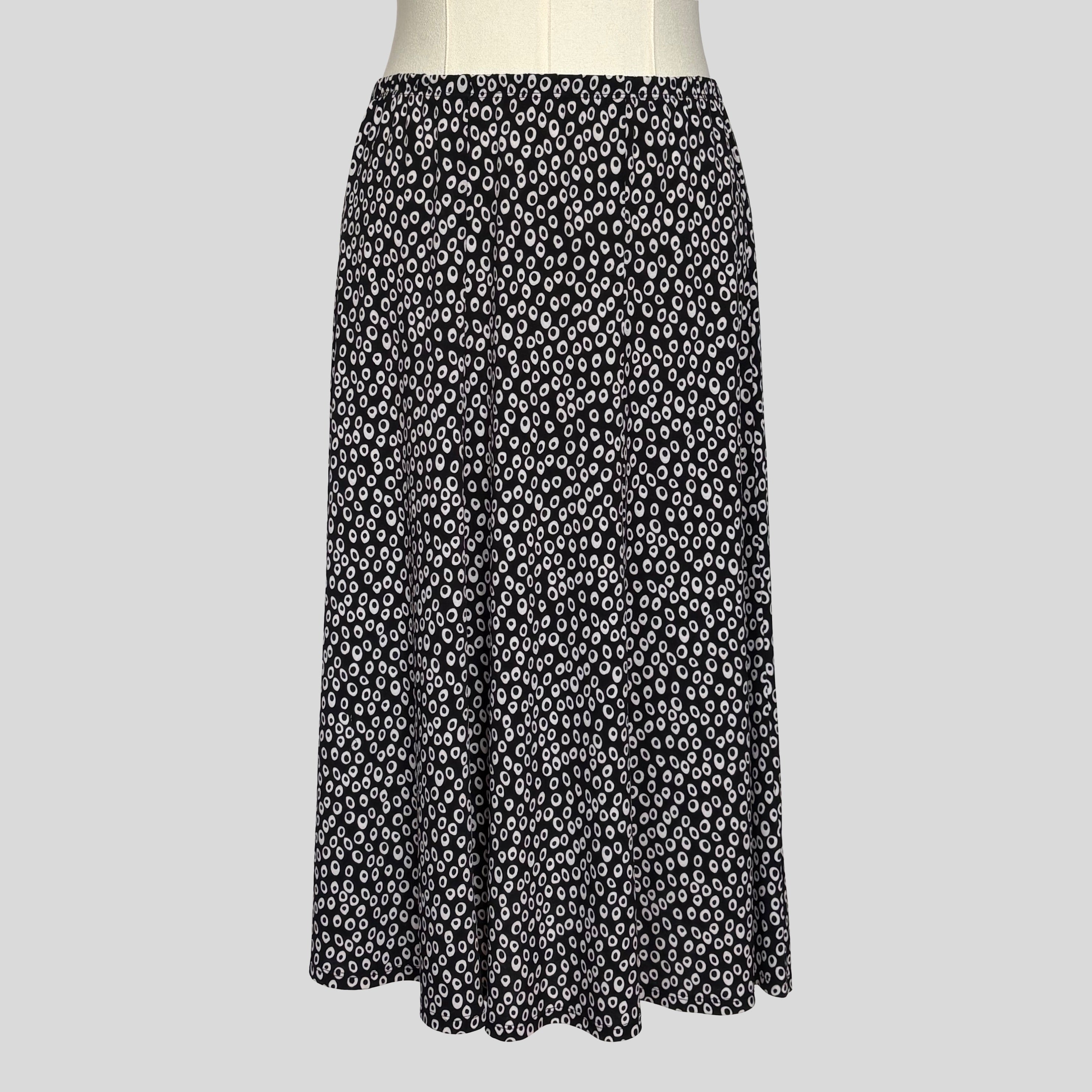 Patterned midi skirt