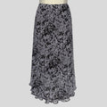 Floral midi skirt in white and black