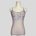 Mesh embroidered sequin cami
