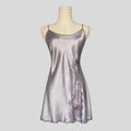 Fairy lace trim slip dress in lilac
