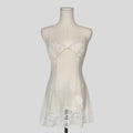 Sequin sheer lace babydoll dress with matching panties