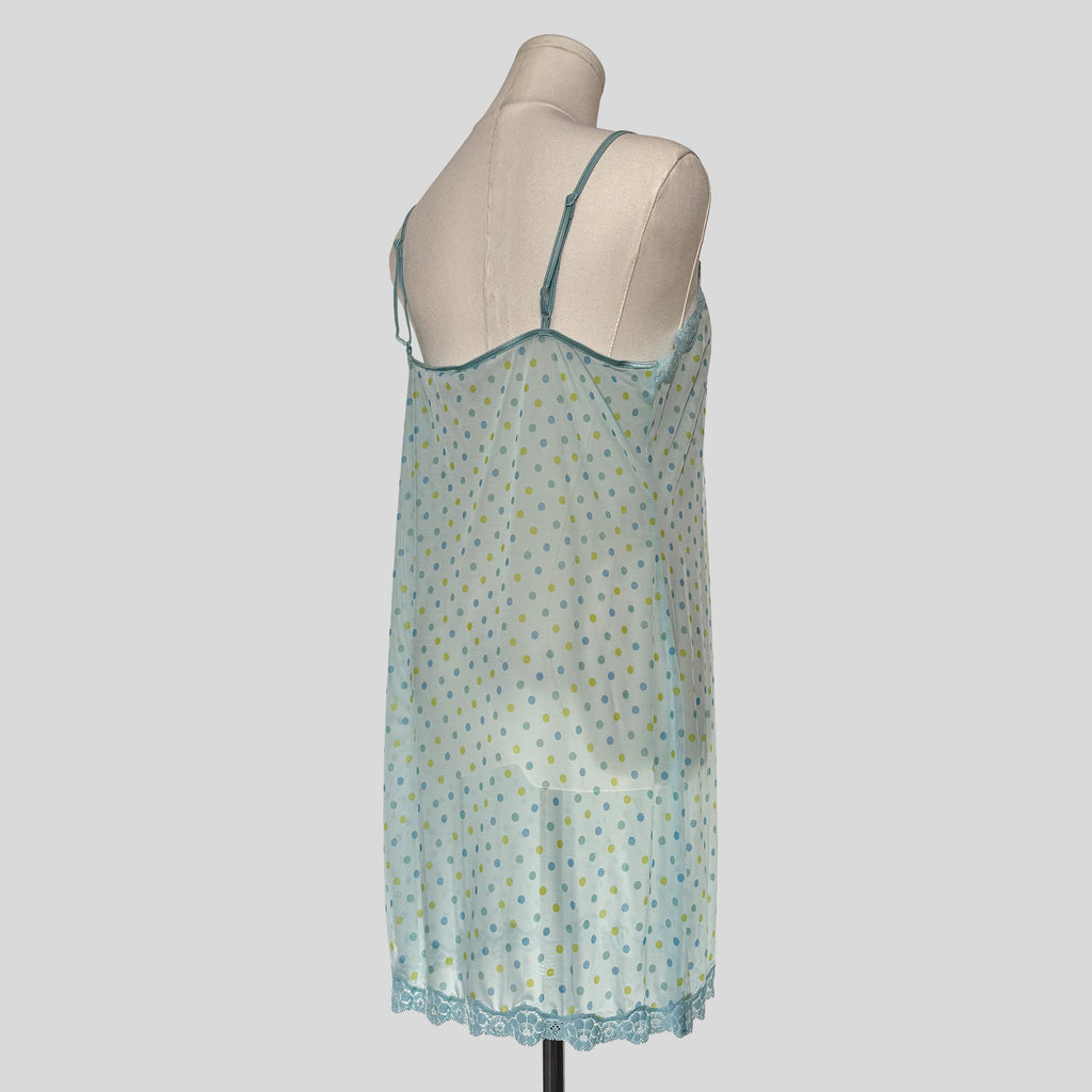 Polka dot sheer slip