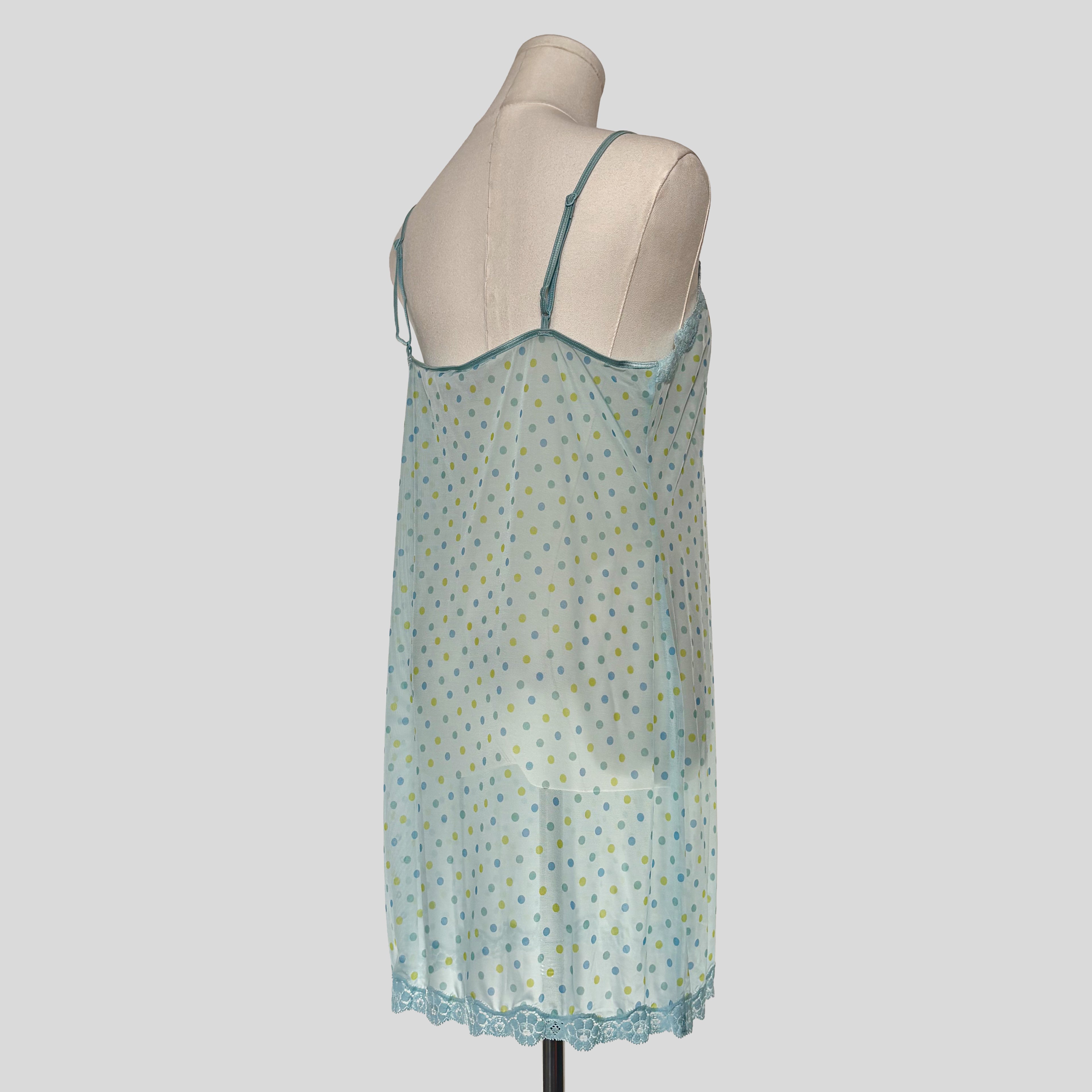 Polka dot sheer slip