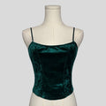 Velvet cami in emerald green