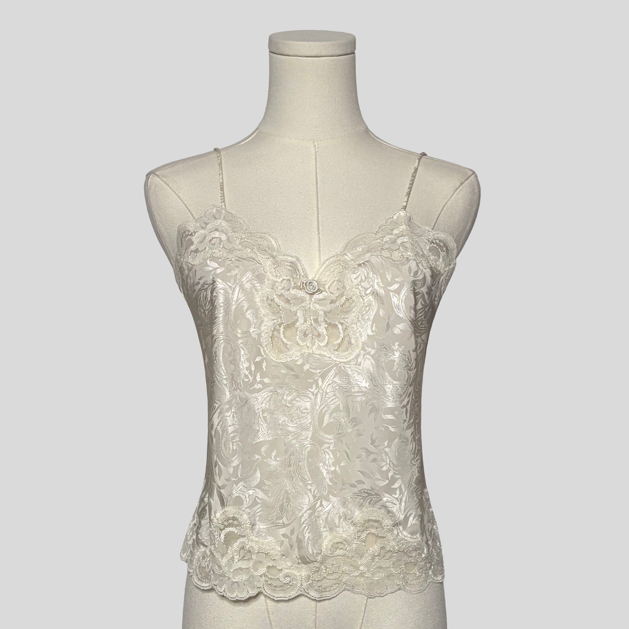 Brocade lace trim cami