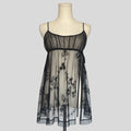 Mesh floral embroidery babydoll dress