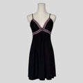 Ribbon lace trim slip dress