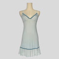 Pointelle mini dress in blue