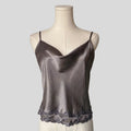 Draped speckled cami in grey